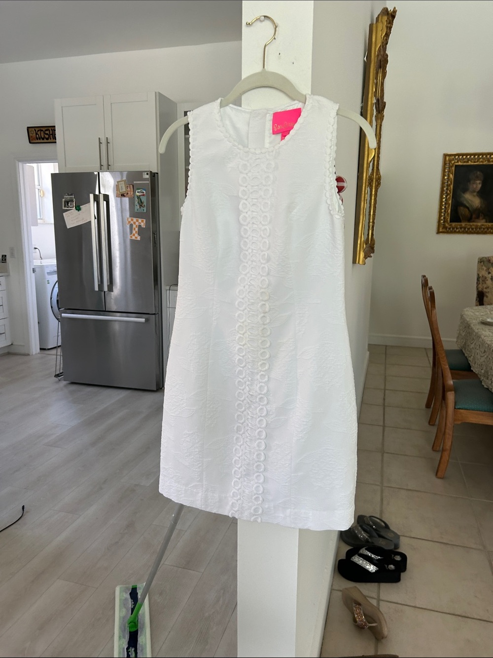 Lilly Pulitzer White Sleeveless Eyelet Shift Mini Dress